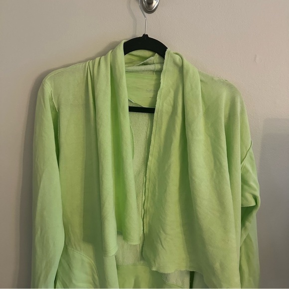 Large Calvin Klein Performance Fly Away Cascading Cardigan Mint Open Front - Picture 11 of 11